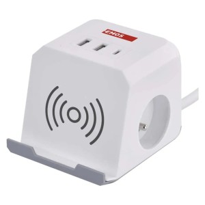 Przedłużacz kostka 2m ładowanie indukcyjne USB USB-C