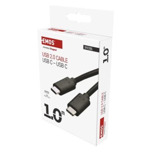 Kabel USB 2.0 USB-C -USB-C QC transmisja danych 1m czarny