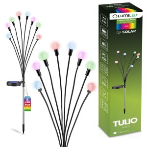 Lampa solarna LED TULIO wbijana kuleczki RGB