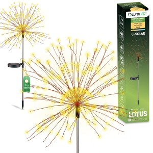Lampa solarna wbijana drzewko solarne Fajerwerki LOTUS