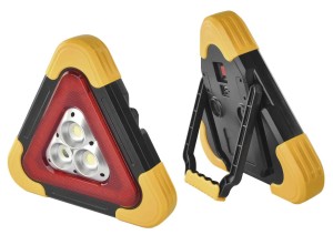Lampa Trójkąt ostrzegawczy ładowalny COB LED + RED LED