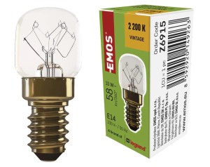 Żarówka do piekarnika T22 / E14 / 15 W / 58 lm / 300 °C