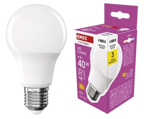 Żarówka LED E27 4W (40W) 470lm neutralna biel 4000K