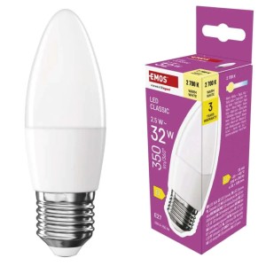 Żarówka LED świeczka E27 2,6W (25W) 350lm ciepła biel 2700k