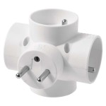 Rozgałęźnik 4 x 2P+Z biały P0040 emos