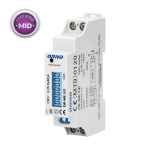 1-fazowy licznik energii elektrycznej, 40A, MID, , podświetlenie TH-35mm